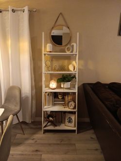 White book shelf