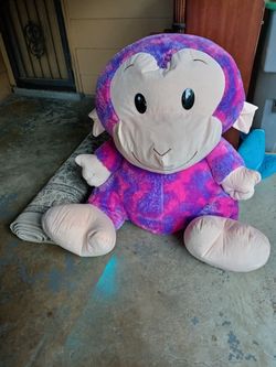 Multi-colored stuffed monkey plush