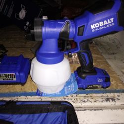 Kobalt Battery Powered Paint Sprayer W/Battery And Charger 