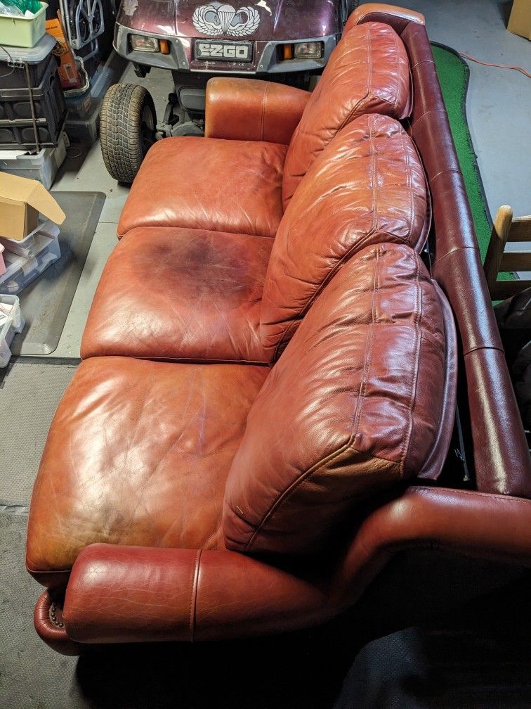 Free Red Leather Couch