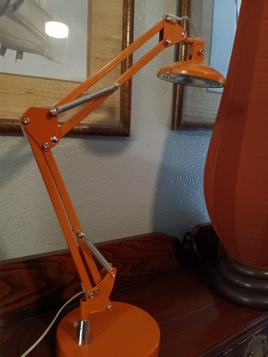 Vintage Orange Desk Lamp