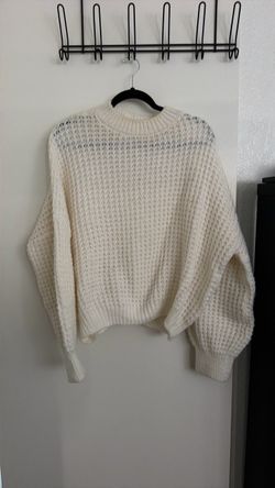 Cream Chunky Knit Oversized Sweater XL