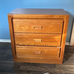 3 Drawer Wood Dresser  30”wide