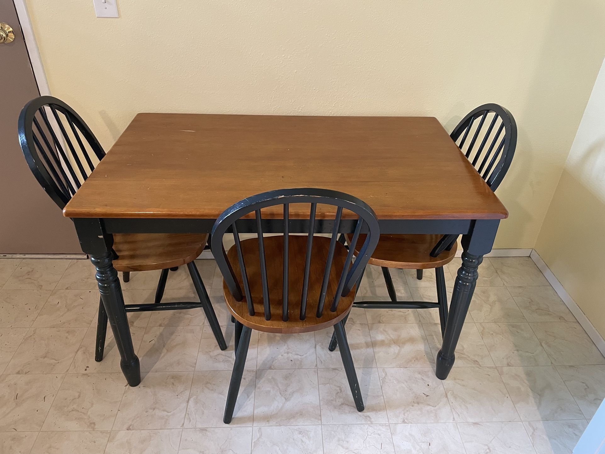Small Kitchen Table And Three Chairs