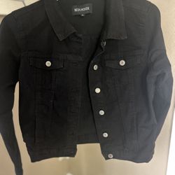 Women Black Denim Jacket 