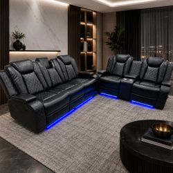 MODERN POWER RECLINING SOFA AND LOVESEAT SET