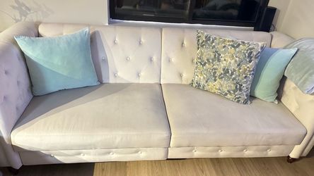 Chesterfield Roll Arm Velvet Sofa