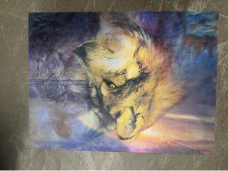 3D wolf print