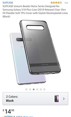 Samsung Galaxy S10 Plus black Clear Slim Fit case