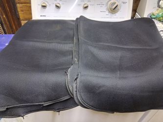 Black Mesh Zippered Back Seat Covers