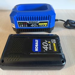Kobalt 40-volt 2.5 Ah lithium-ion battery and charger