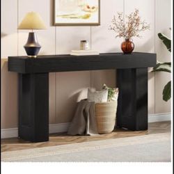 63” Farmhouse Console Table- Black