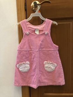 Pink corduroy bears girls jumper - Size 3T