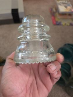 Vintage Clear Glass Telegraph Insulator