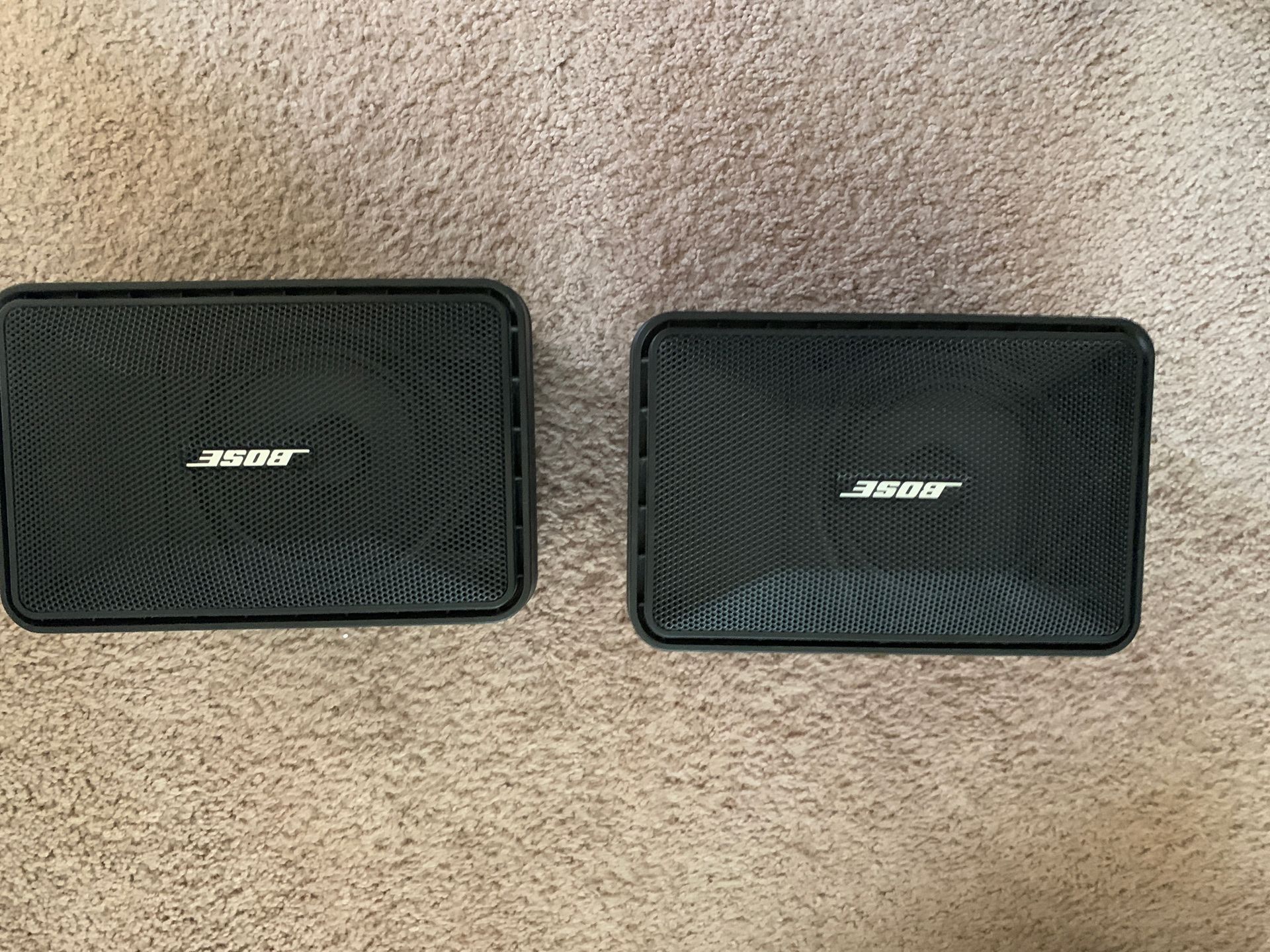 Bose Speakers it says 10 to 60 W I used them as my rear surround sound speakers