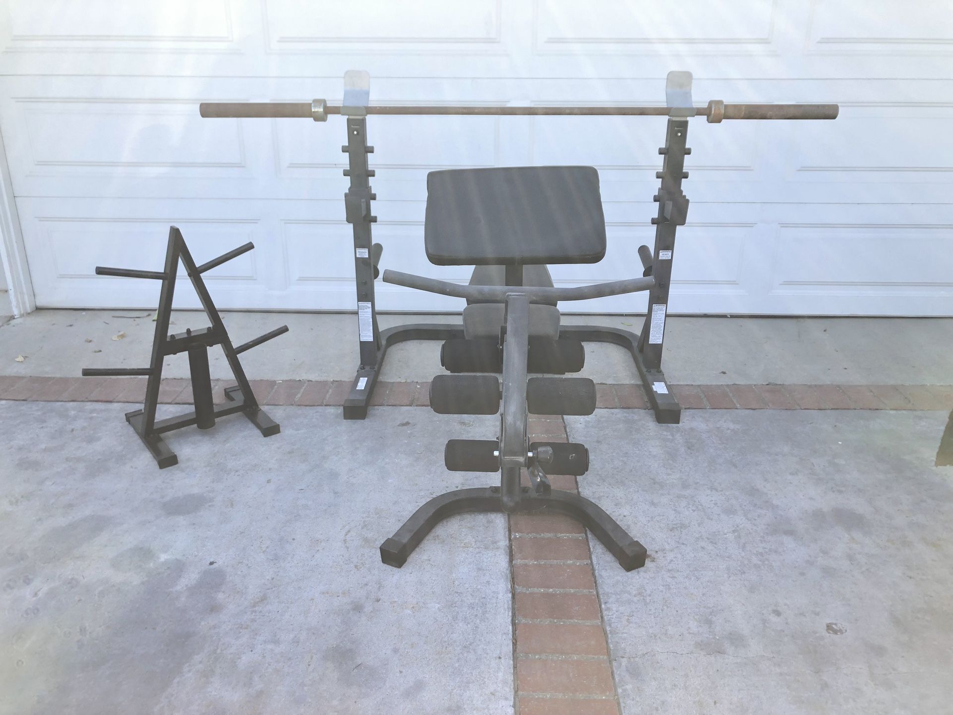 Multi Bench w/squat Rack , Bar, Plate Holder