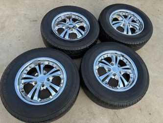 Rims Chrome 16 inches 5x114.3 rims and tires