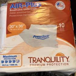 Breathable underpads quantity 10