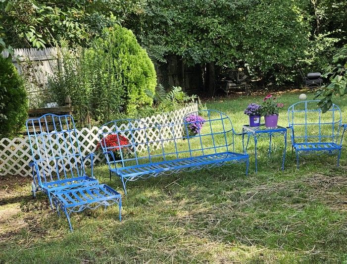 Vintage Wrought Iron Patio Set