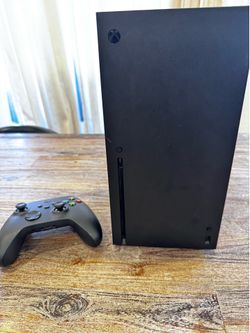 Xbox series x w/controller,HDD, & cables.