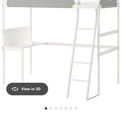 IKEA Twin Bed With Desk 