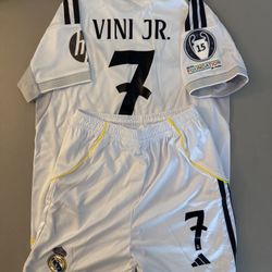 Vini Jr Kids Size Soccer Jersey New Edition 2025/2026