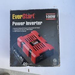 EverStart 100 WATT VEHICLE SLIM POWER  INVERTER - 70000MC - Open Box (O-4439)