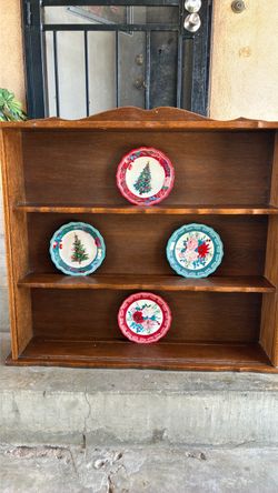 Small wooden hutch for antique dishes