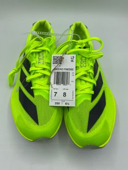 Adidas Adizero Finesse Unisex Running Shoes 7 Lucid Lemon with Spikes/Tool
