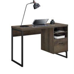Computer Desk, Medium Brown