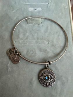 Alex and Ani Evil Eye Expandable Bangle Bracelet – Silver Tone