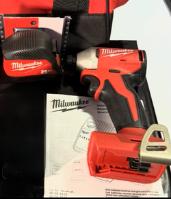 Milwaukee M18 Compact Brushless 1/4" Hex Impact Driver (tool only ) and 25 ft. Magnetic Tape