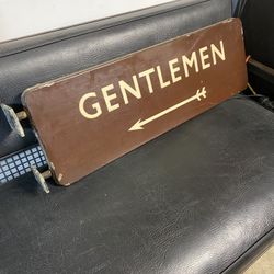 Antique Porcelain GENTLEMEN Sign
