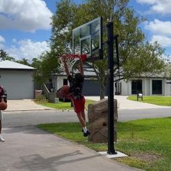 Lifetime 54 inch in ground basketball hoop adjustable basketball court 