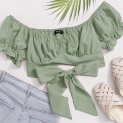 Off Shoulder Crop Top