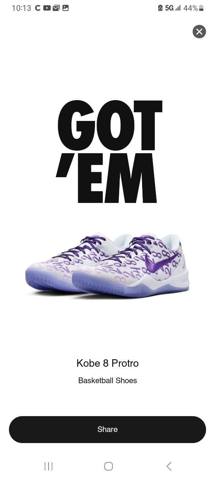 Kobe 8 Protro Court Purple