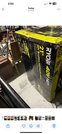 Ryobi 40v 6amp self propelled mower new in box