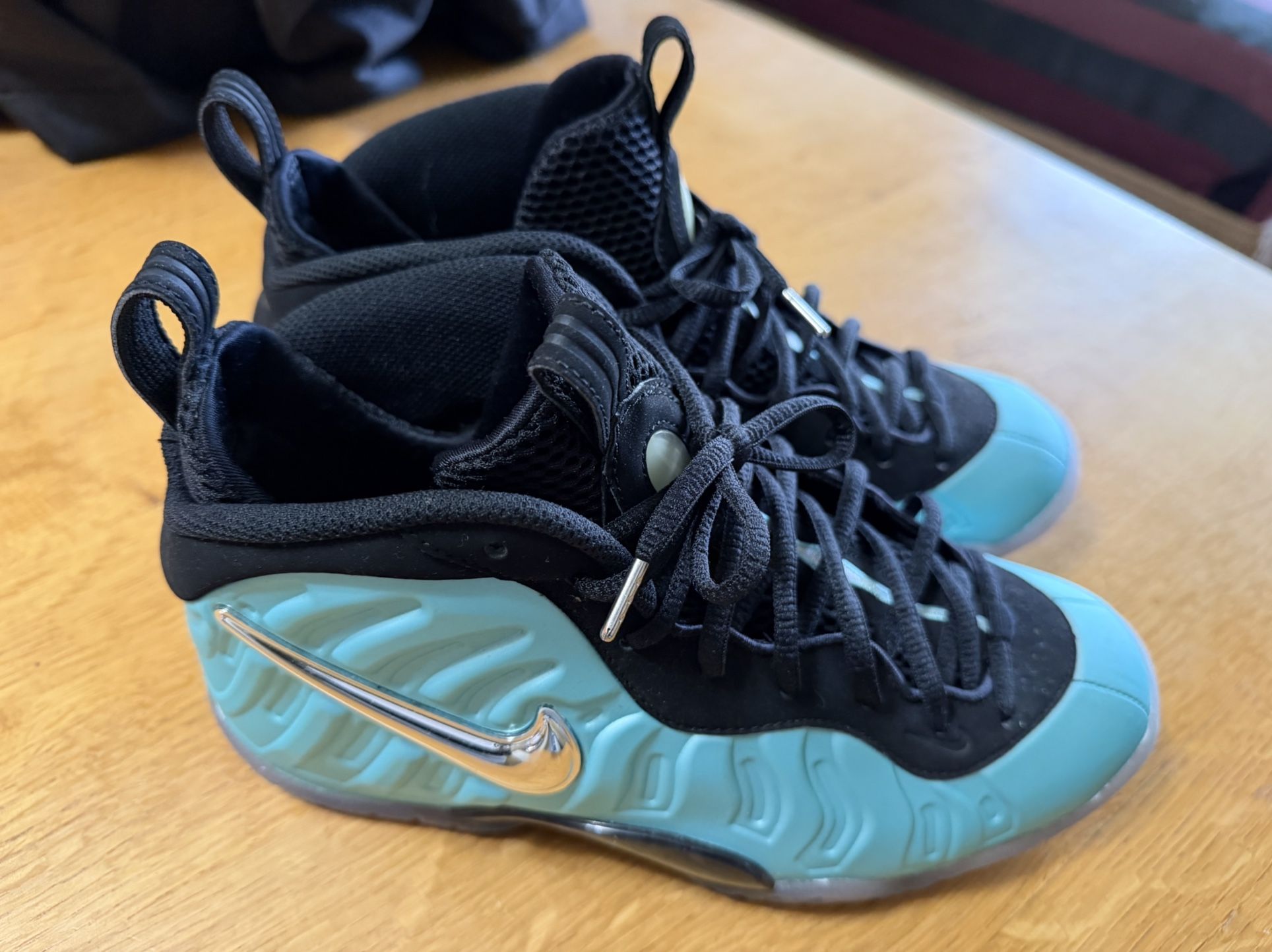 Nike Foam Posite Island Green Little Posite 644792-303 Young Us Sz 6.5