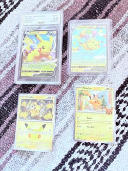 Pokémon Pikachu Card Lot of 4