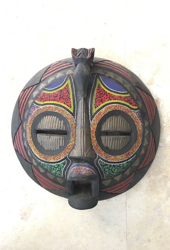 African tribal mask 16" diameter