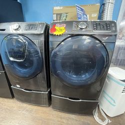 Black Stainless Washer And Dryer Set WDCVO