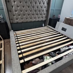 CalKing Bed frame & Head Board — $350 OBO