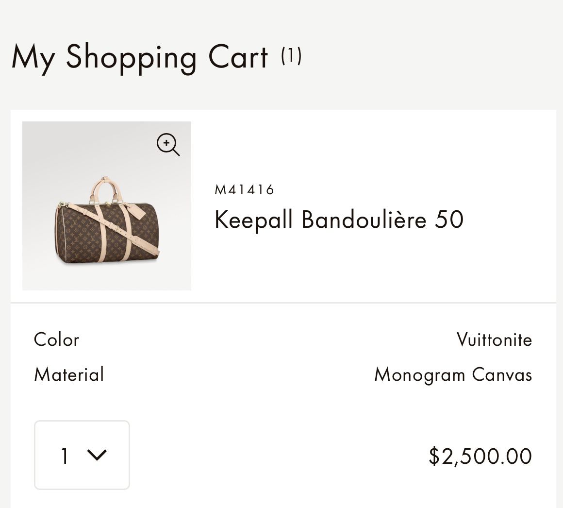 Keepall Bandouliere 50 LV for Sale in Moreno Valley, CA - OfferUp