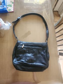 Black Leather Shoulder Bag