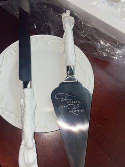 Wedding Cake Knife & Plate
