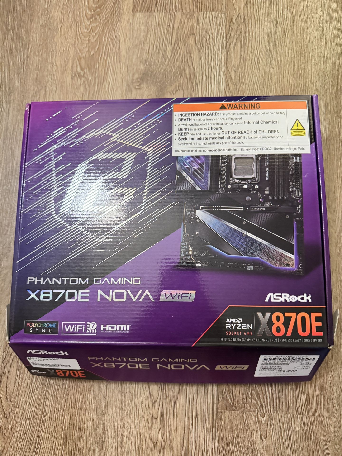 NEW ASROCK X870E NOVA WIFI AM5 AMD ATX Motherboard