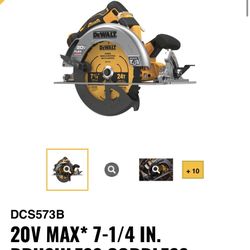 20V MAX* 7-1/4 IN. BRUSHLESS CORDLESS CIRCULAR SAW WITH FLEXVOLT ADVANTAGE™ (TOOL ONLY)