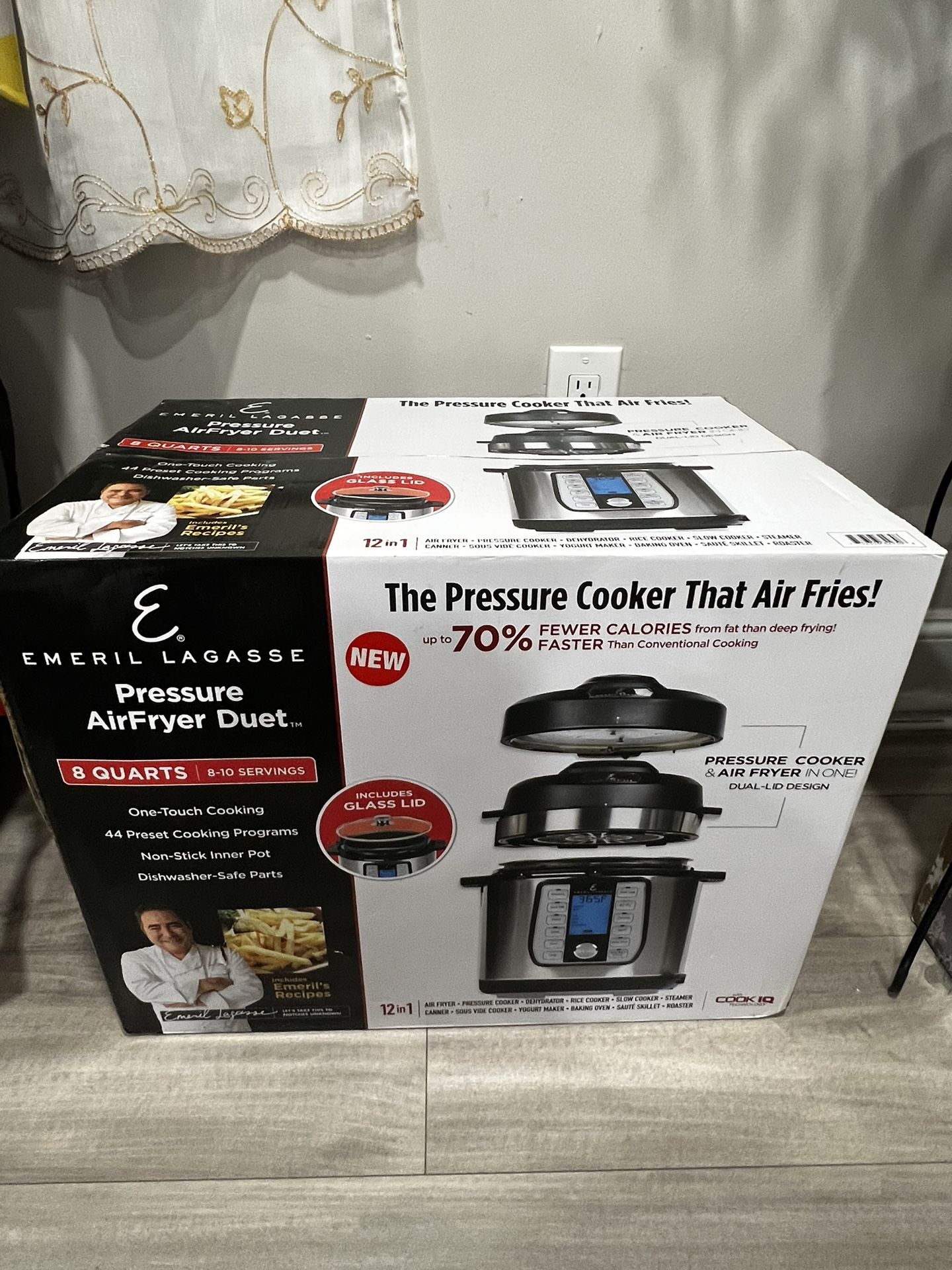 EMERIL LAGASSE PRESSURE AIRFRYER DUET 8qts for Sale in Hillside NJ OfferUp