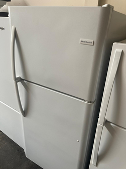 Frigidaire Top Freezer Fridge – White, Clean, Adjustable Shelves