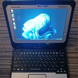 Touchscreen Full Rugged Panasonic ToughBook 2 in 1 Windows 11 Professional Excellent Working Condition 